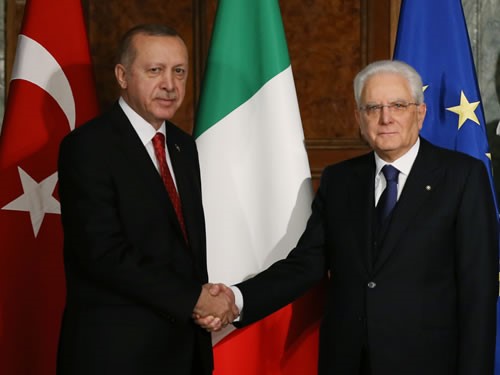 Cumhurbaşkanı Erdoğan, İtalya Cumhurbaşkanlığı Sarayında