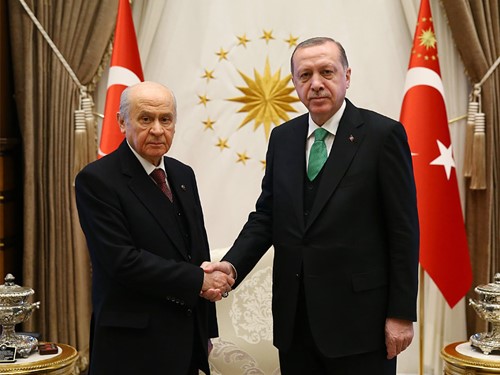Cumhurbaşkanı Erdoğan, Mhp Genel Başkanı Bahçeli'yi Kabul Etti