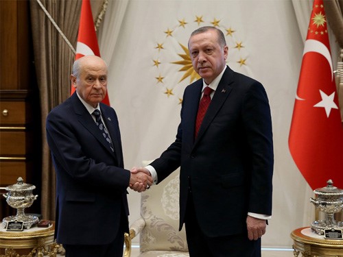 Cumhurbaşkanı Erdoğan, Mhp Genel Başkanı Bahçeli'yi Kabul Etti