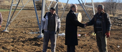 Başkan Bozkurt, Enerji Nakil Hattı çalışmalarını İnceledi
