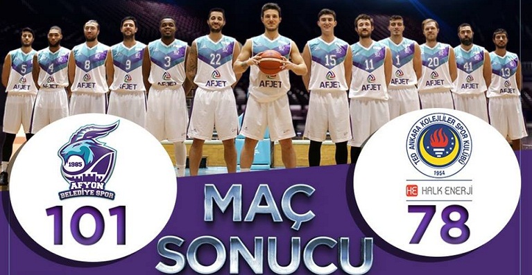 Afyon Belediye Basketbol Takımı Ted Kolejlileri Ezdi Geçti