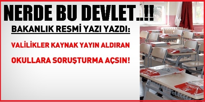 Devlet Eli İle Okullarda Büyük Vurgun..!!