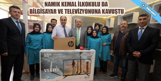 Namık Kemal İlkokulu Da Bilgisayar Ve Televizyonuna Kavuştu