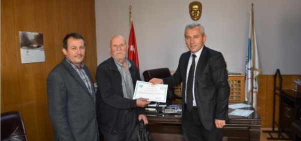 Milli Parklar 5. Bölge Müdürlüğünden Teşekkür Belgesi