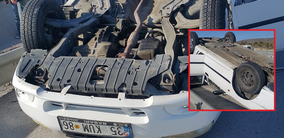 Annesinin Cenazesine Giderken Takla Attı 5 Yaralı..!!