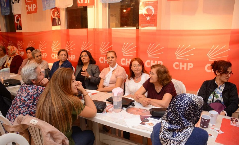 Başkan Acar Ve İyi Parti Kadın Kollarından, Chp’ Ye Ziyaret