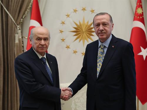 Cumhurbaşkanı Erdoğan, Mhp Genel Başkanı Bahçeli’yi Kabul Etti