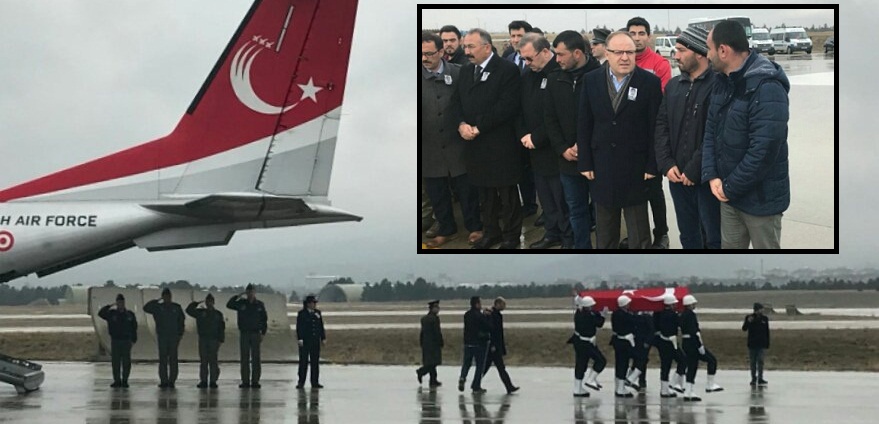 şehidimiz Protokol Tarafından Karşılandı