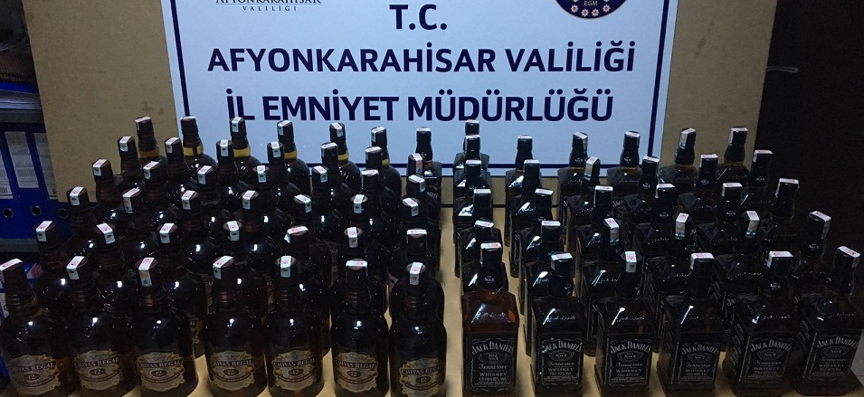 çay İlçesinde Kaçak Viski Bulundu