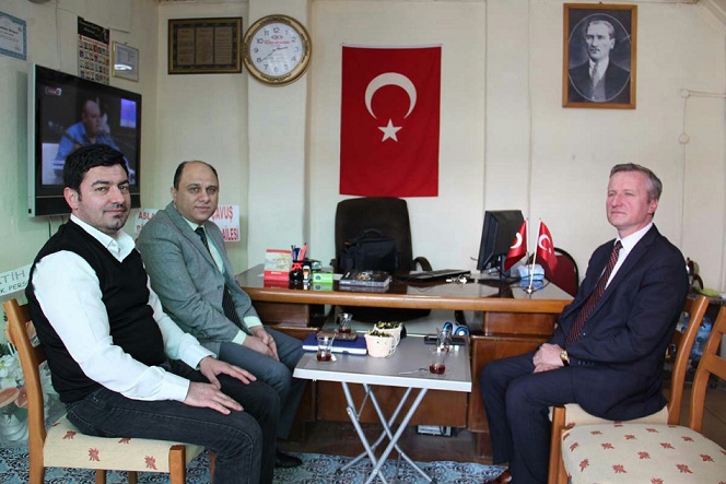 Kaymakam şahin Dinar Gündem Gazetesini Ziyaret Etti