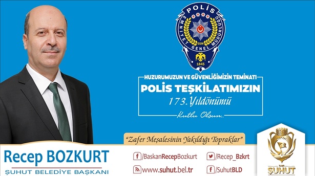 Başkan Bozkurt’tan Polis Teşkilatı’nın Kuruluş Yıldönümü Mesajı