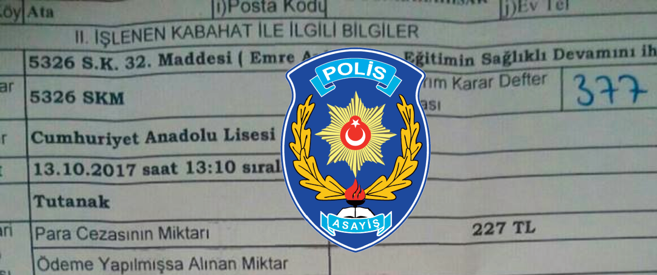 Polis Kurallara Uymayan öğrenciye Para Cezası Kesiyor