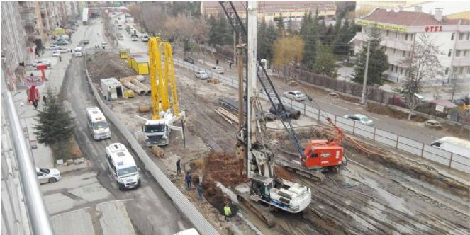 Jandarma Kavşağı Alt Geçit çalışmaları