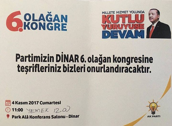 Ak Parti Dinar Kongresi Bu Cumartesi Günü