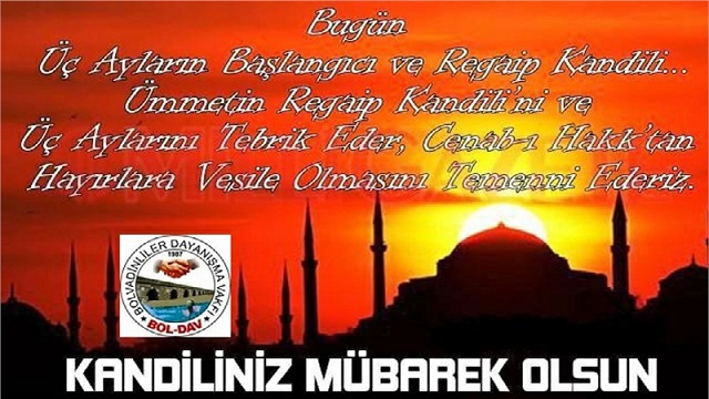 üç Aylarınız Ve Regaib Kandiliniz Mübarek Olsun.!