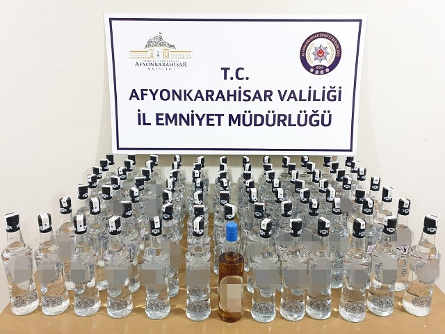 Afyon'da Sahte Bandrollü Alkol Operasyonu