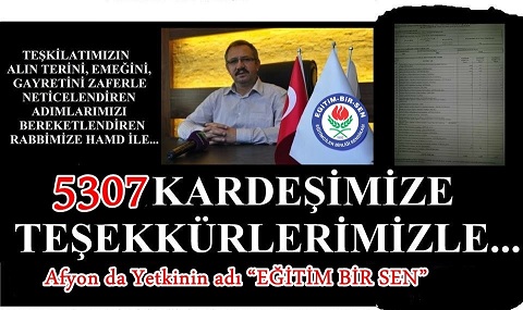 Afyon Da Yetkinin Adı “eğitim Bir Sen”