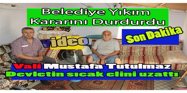 Vali Mustafa Tutulmaz Devletin Sıcak Elini Uzattı