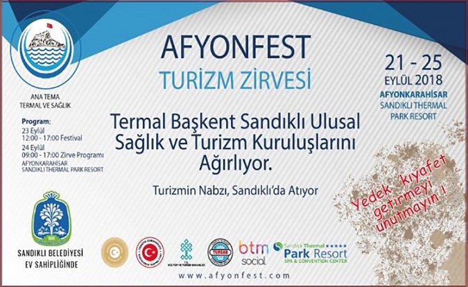 Afyonfest Turizm Zirvesi Sandıklı'da Başlıyor