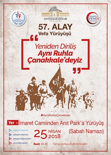 57 Alay Vefa Yürüyüşü Daveti