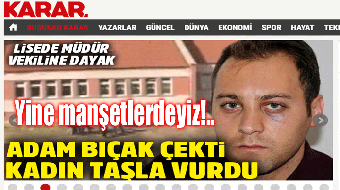 Yine Manşetlerdeyiz!..